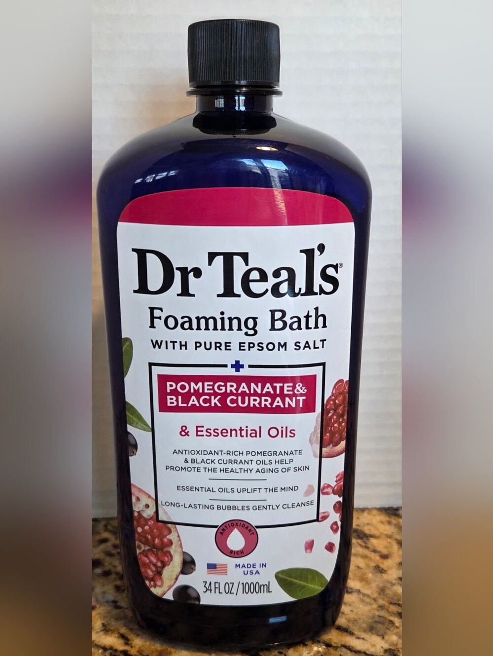 Dr Teal's Pomegranate & Black Currant Foaming Bath - Deep Purple 34 Oz